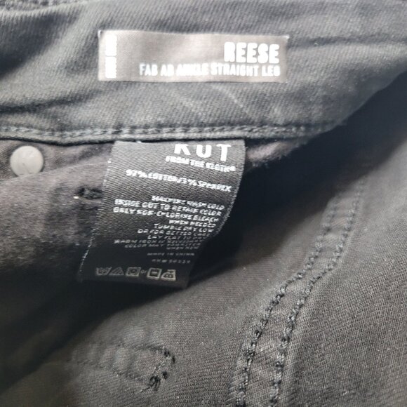 Kut From The Kloth Women's Size 6 Jeans Reese Fab Ab Ankle Straight Leg Black - Picture 9 of 9